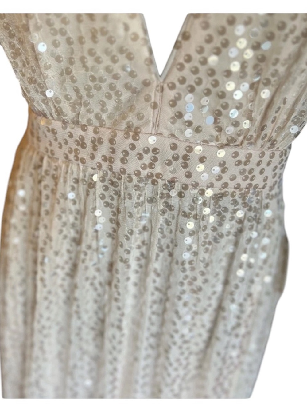 NWT❤️🔥Lulus Jane Ann Blush Pink Sequin Maxi Dress Size Large - Picture 4 of 11